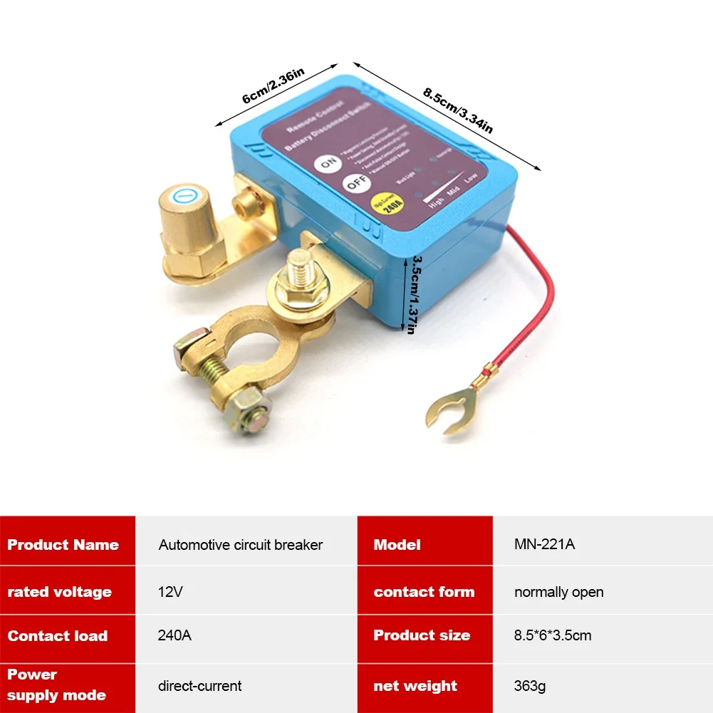Автоматический Выключатель Питания С Дистанционным Управлением 12 В 240 А Защита