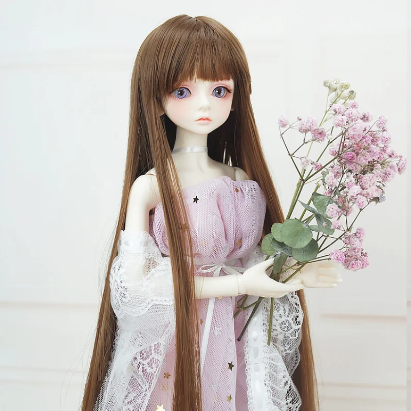 Новый 60 см кукла парик Подходит для 1/3 или 1/4 Bjd волосы прямые с челкой Игрушка Дети