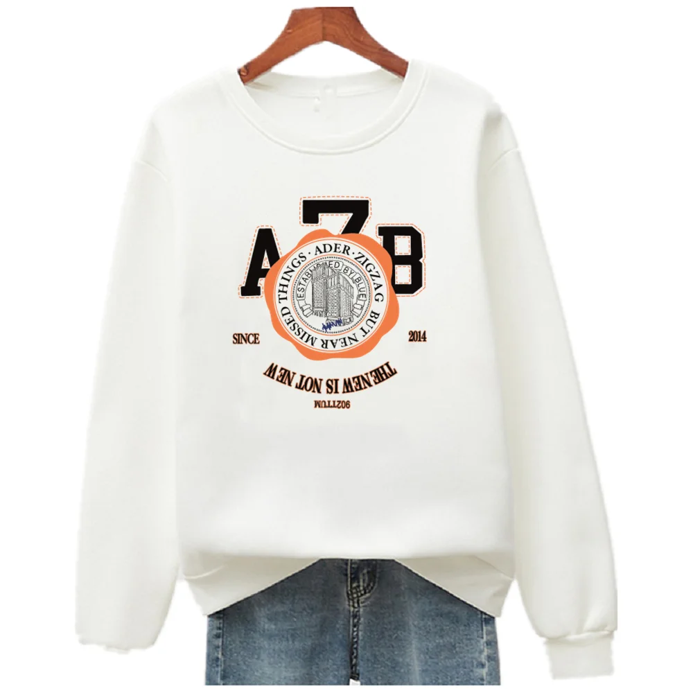 ADER  Pullover Hoodies & Sweatshirts New Loose Outer Wear Print Long Sleeve Women's Clothing