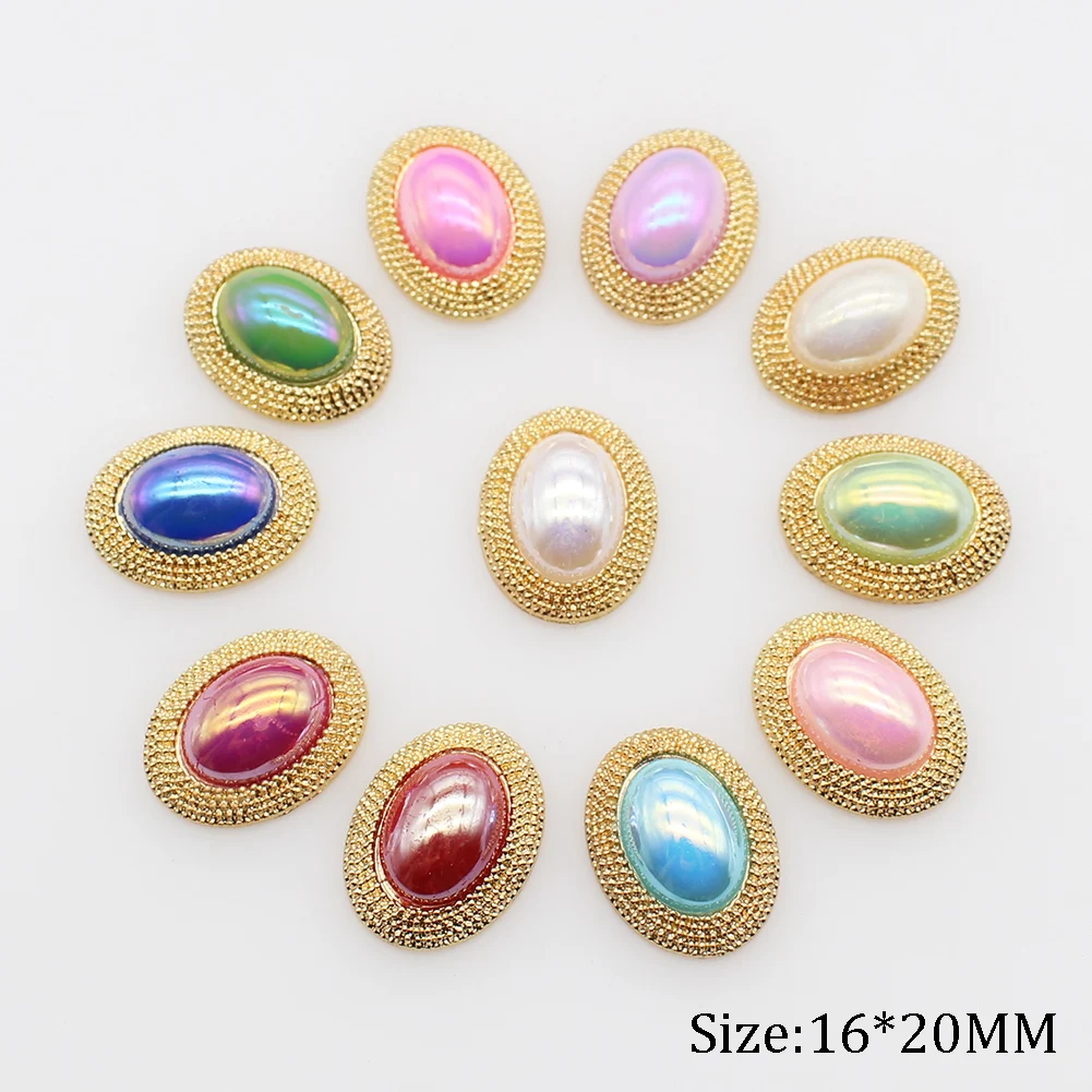 

New 10Pcs Silver/Gold Alloy Pearl Embellishment Craft DIY Jewelry Accessories For Hair Accessories Wedding Candy Box Decorative