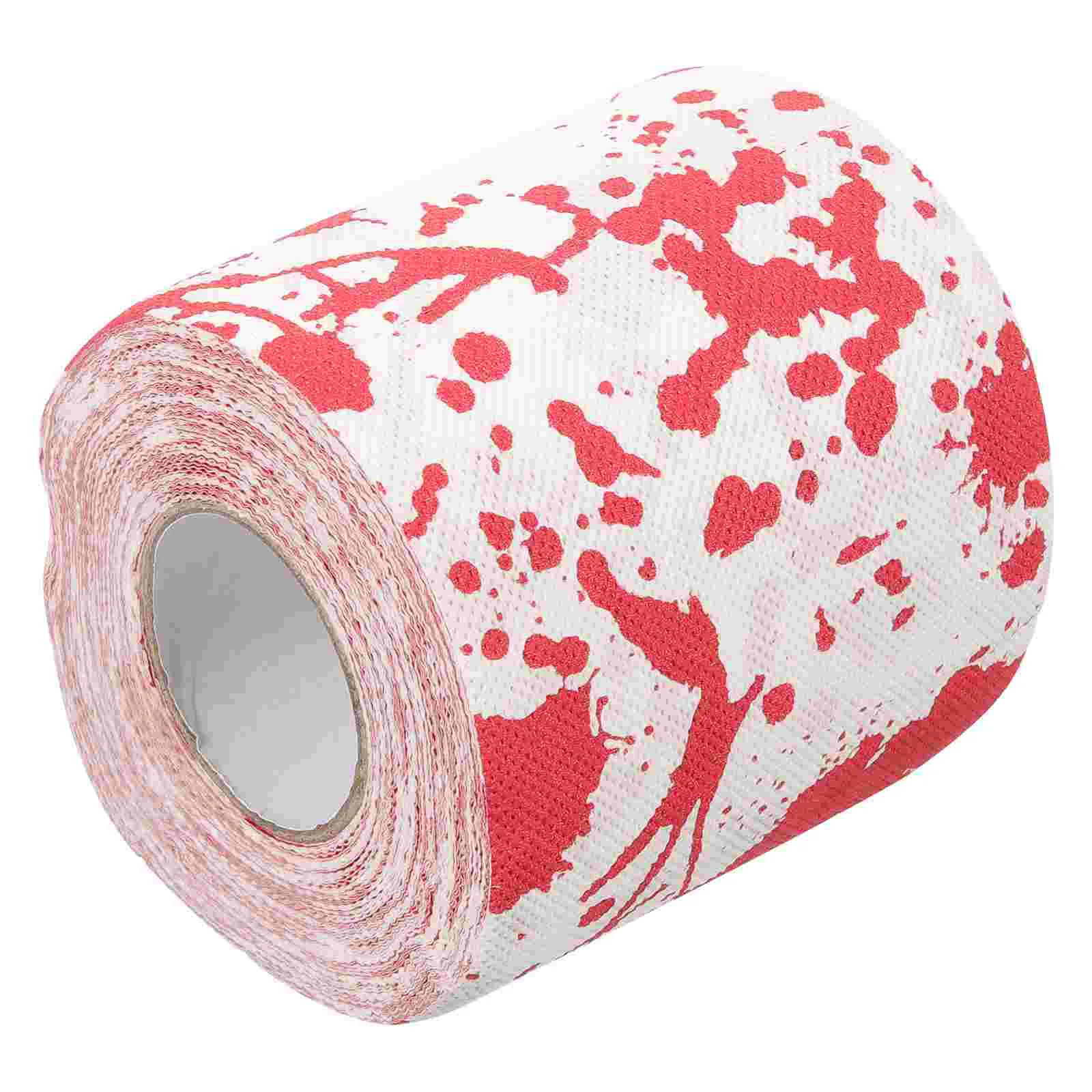 

Бумажные полотенца для рук, рулон Красного унитаза для Хэллоуина, аксессуары для ванной комнаты, с рисунком