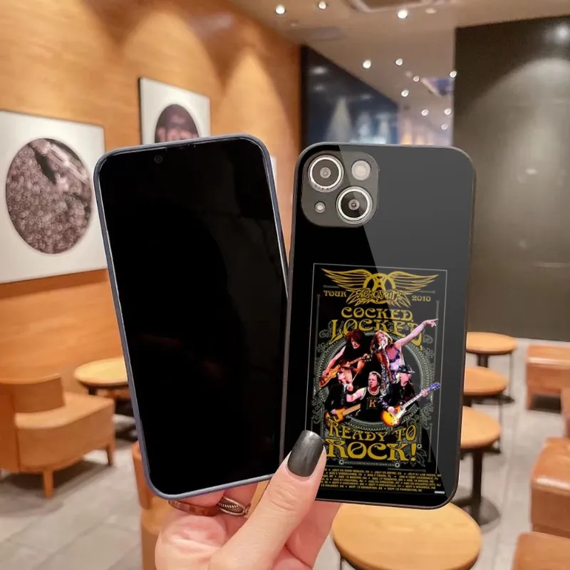 

Aerosmith для IPhone 14 13 12 11 Pro Max X XR XS 8 7 Plus чехол для телефона из жидкого стекла