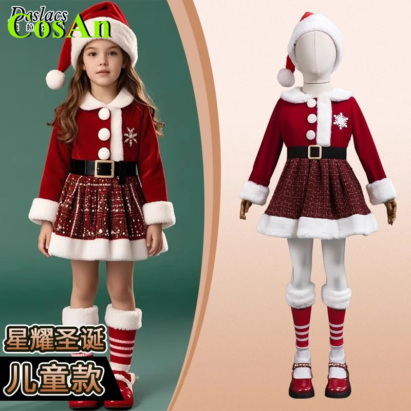 CosAn Game Final Fantasy VII Cos Санта-Клаус Святой Ник Санти Косплей Костюм Активная Вечеринка