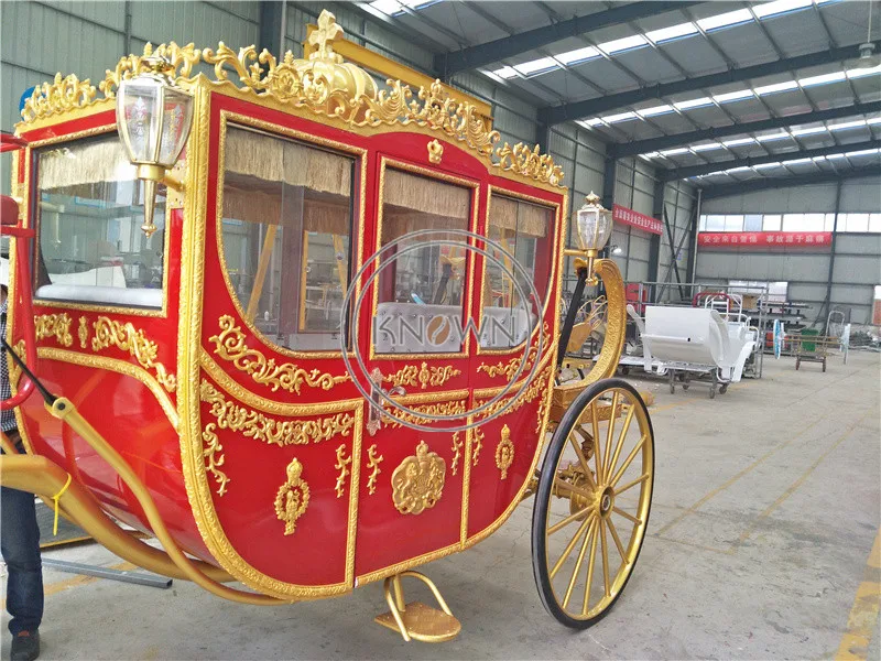 2022 Роскошная конная карета Королевская свадебная тележка Электрическая с 4