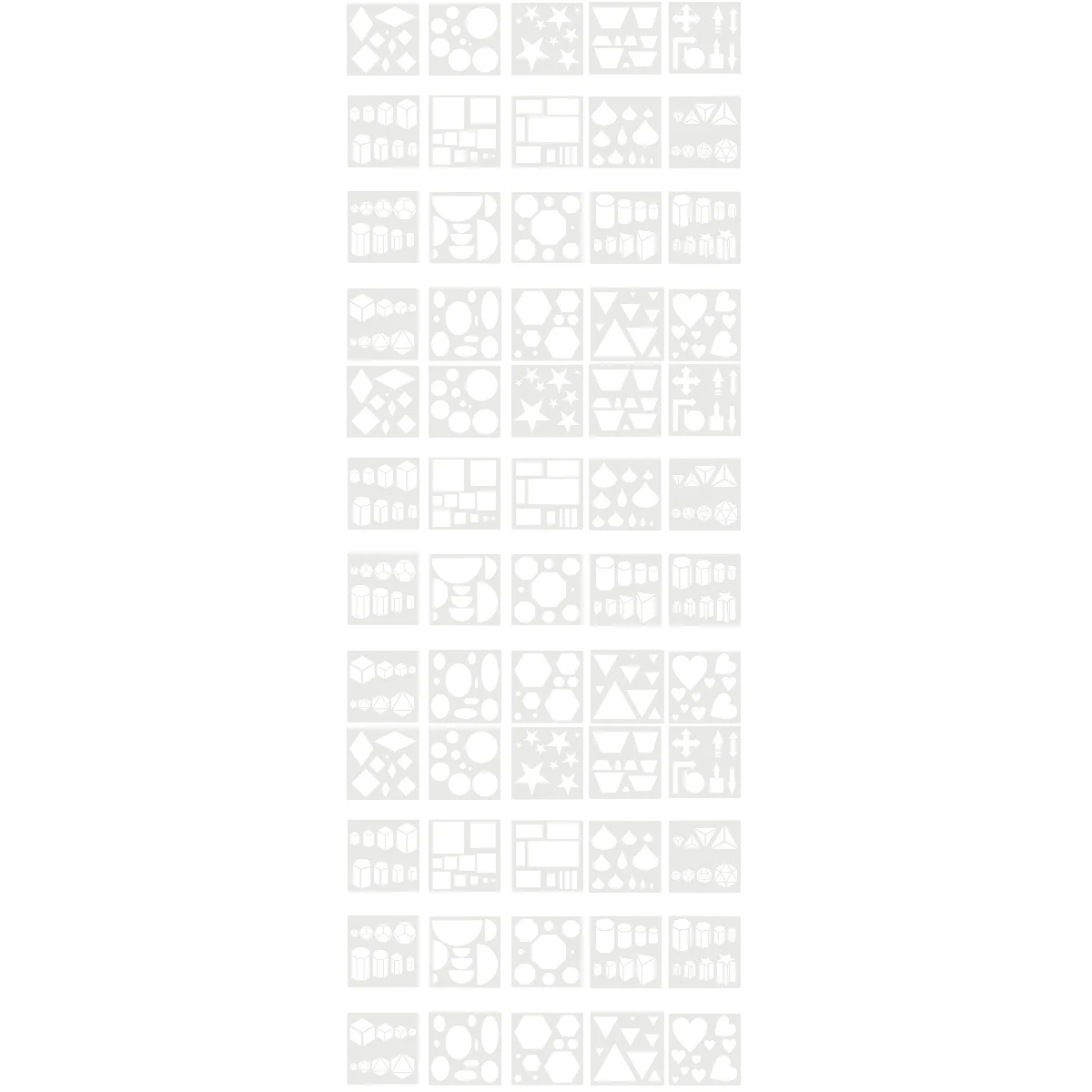

60 pcs Painting Hollow Templates Geometric Templates Drawing Painting Templates