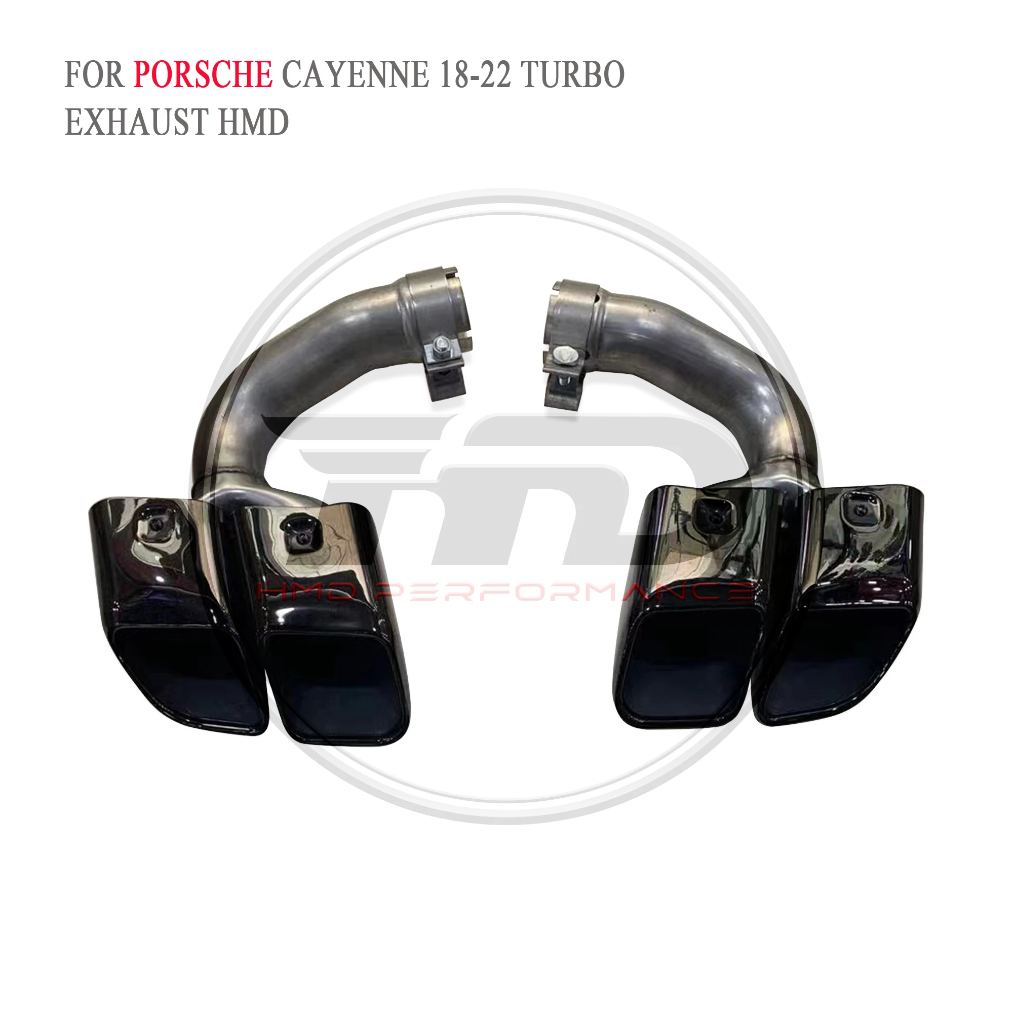 

HMD stainless steel exhaust system For Porsche Cayenne TIps 18~22 upgrade Turbo four out square