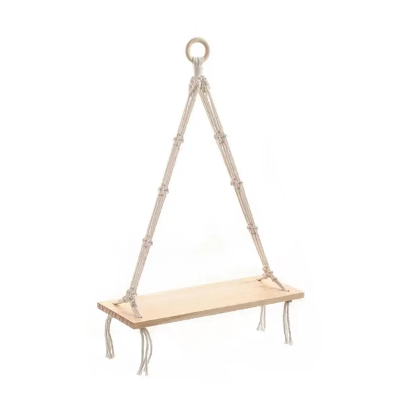 

Macrame Wall Shelf Bohemian Home Decor Shelves On Wall Wood Decoration For Bedroom Living Room Nursery Christmas Gift