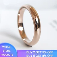 yanhui minimalist dainty bright round rings for women christmas gift rose gold color engagement rings promise ring with gift box