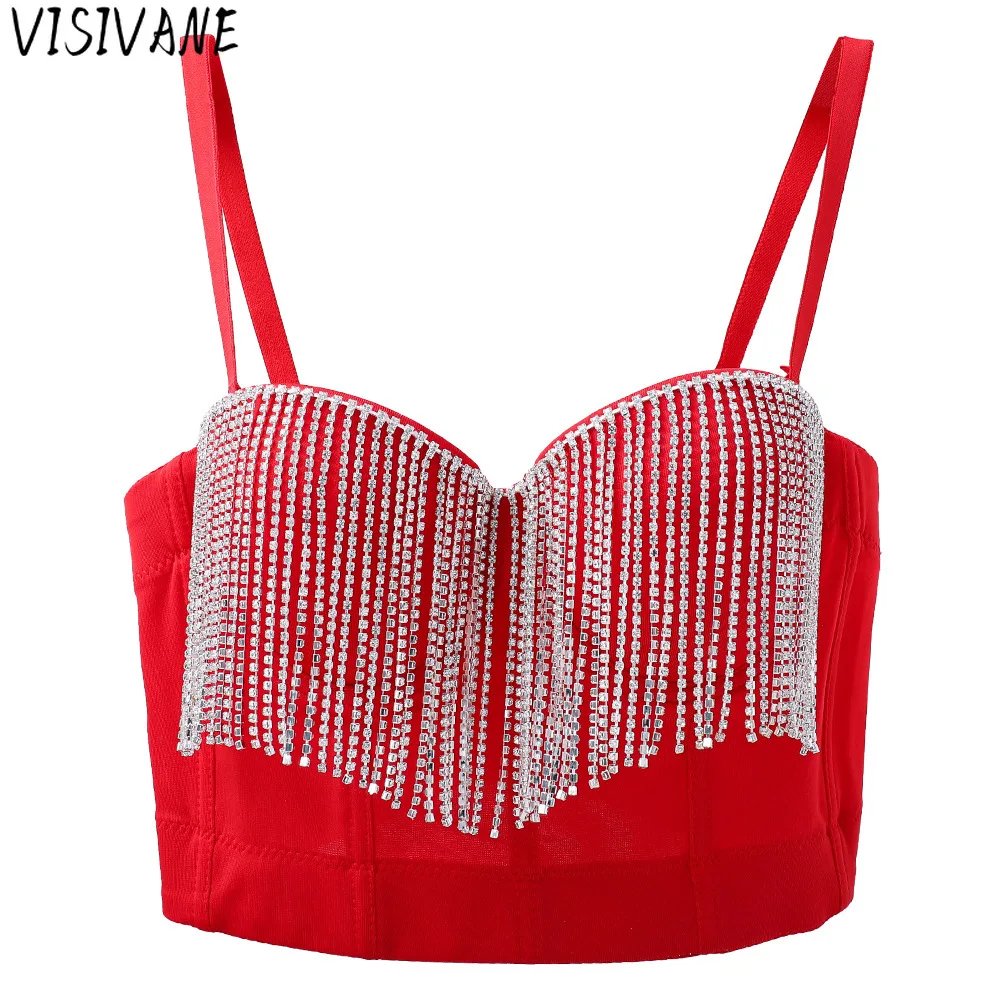 

Женская одежда Visivane Y2k, топы, сексуальная модная одежда, одежда на бретельках для ночного клуба, Одежда для танцев на сцене, базовая одежда дл...