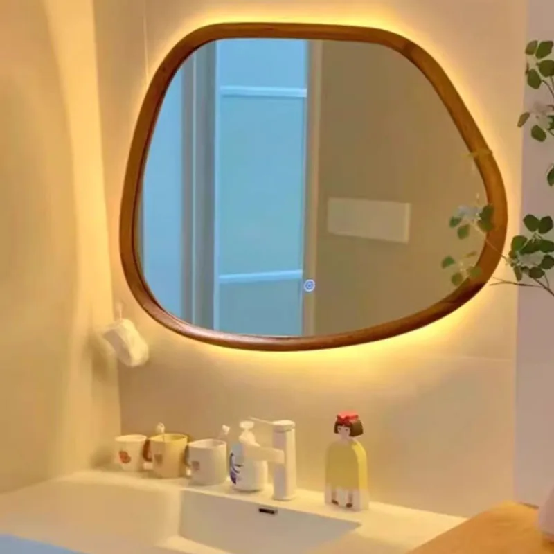 Волнистое настенное зеркало современное косметическое для девушек роскошное