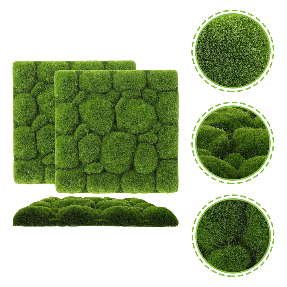 

3 Pcs Simulated Moss Foam Grass Wall Decor Artificial Fake Greenery Flower Arrangement Plants Home