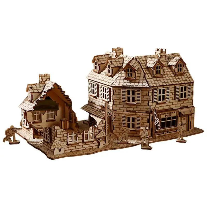 

3D Puzzles Wood Puzzles Adult Jigsaw Assembly Model Building Kits Fun Block Toys For Kids & Adults Collection Gifts