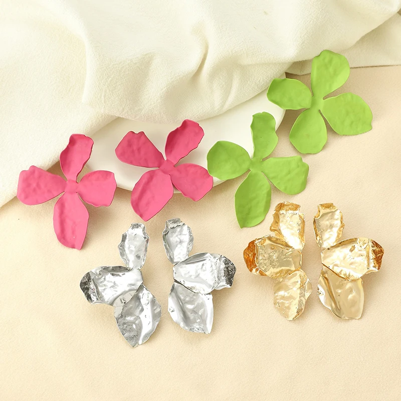 Модные летние цветочные элементы темпераментные серьги допамин стиль подходит