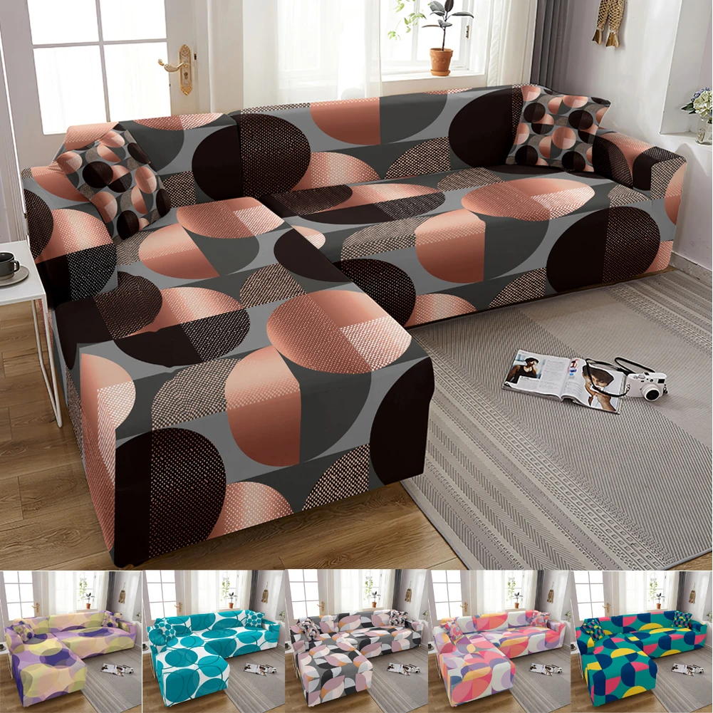 

Elastic Sofa Cover for Living Room Adjustable Couch Slipcover Geometric Sofas Slipcover Lounge Sectional Sofa L Shape Sofa Cover