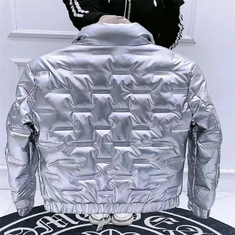 Winter Coat, Men'S Stand Collar, Korean Version, Short, Light And Thin Down Jacket, Slim, Wash Free, Bright Screen Red Cotton