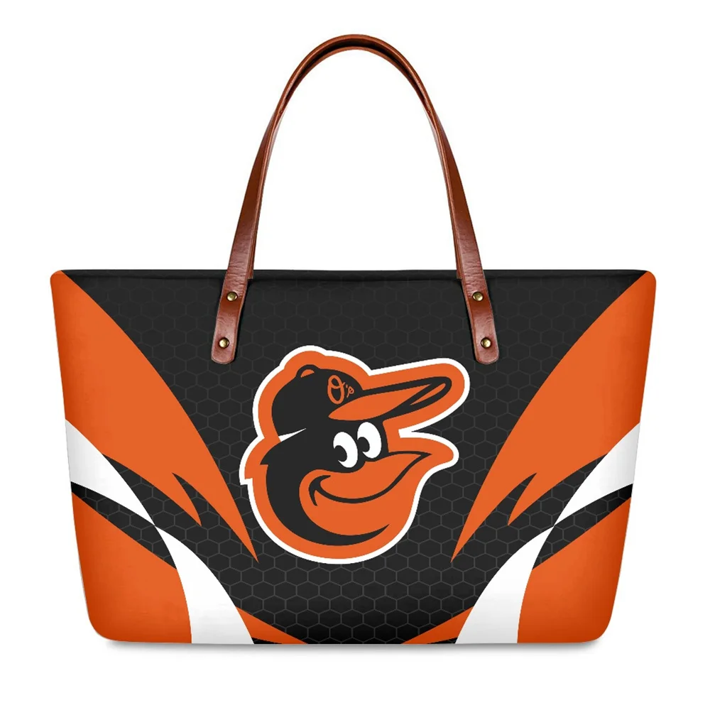 

Baltimore Orioles Bags Women Handbags Ladies MLBS Team Design Women's Tote Bags Ladies Tote Bags With Custom Printed Logo