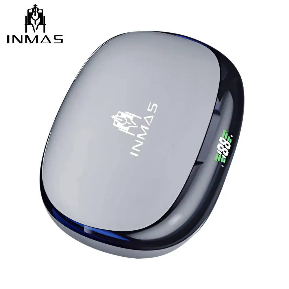 

INMAS Sports Ipx5 Waterproof Wireless Bluetooth-compatible Earphones Digital Display Tws Noise Reduction Hanging Ear Headset