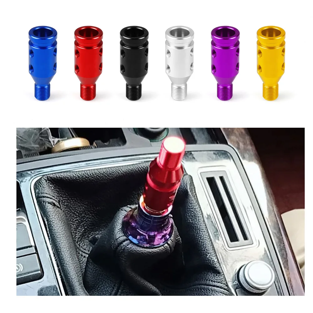 

1Universal Car Manual Gear Shift Knob Adapter For Non Threaded Shifters M10x1.5/M12x1.25 Thread Aluminum Alloy