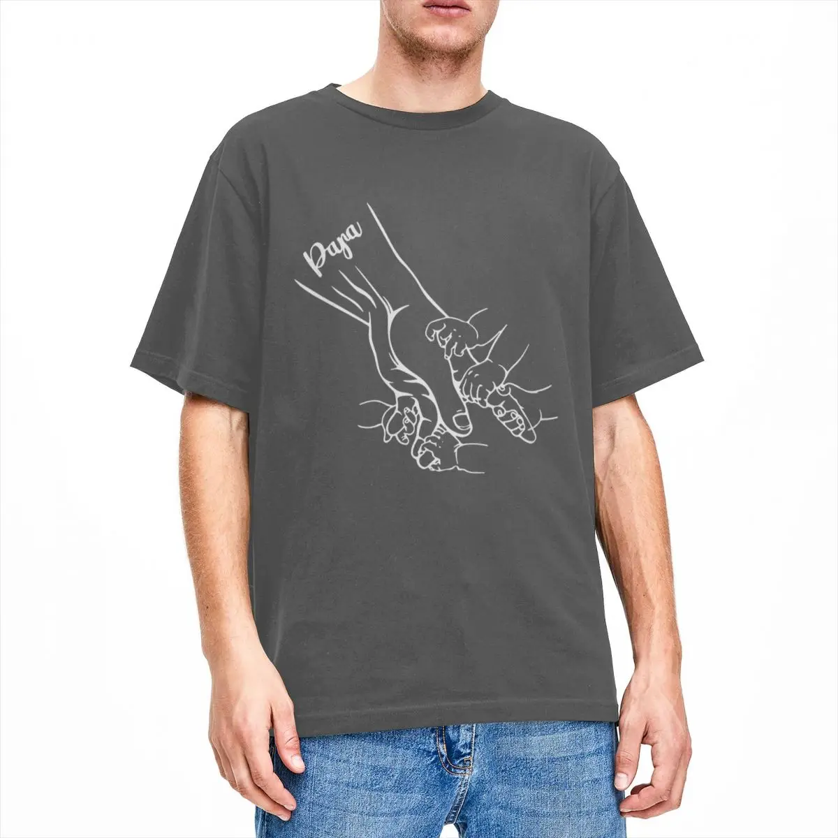 Футболки ручной работы с принтом папы ребенка перламутра мужчины женщины день