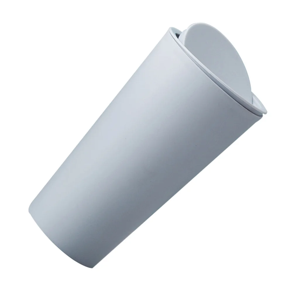 

2pcs Prcatical Garbage Bin Car Mounted Trash Can Car Mini Trash Can Round Auto Storage Box (Light Blue)