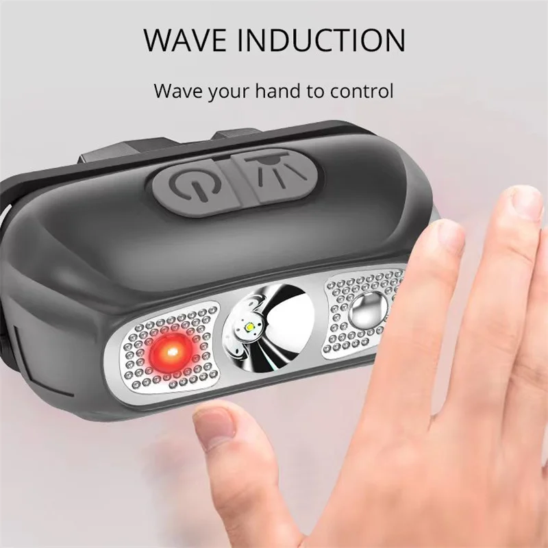 

New Intelligent Induction Headlight USB Charging Portable Outdoor Headlight Fishing Lamp USB Night Running Small Headligh