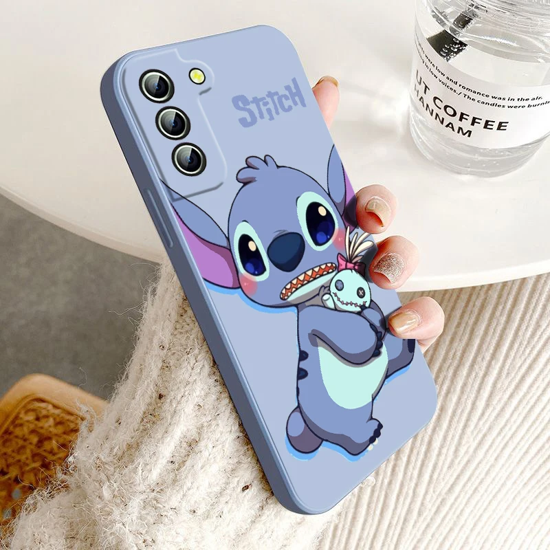 

Cool Disney Stitch For Samsung Galaxy S23 S22 S21 S20 FE Ultra Plus S10 Lite 5G Liquid Rope Phone Case