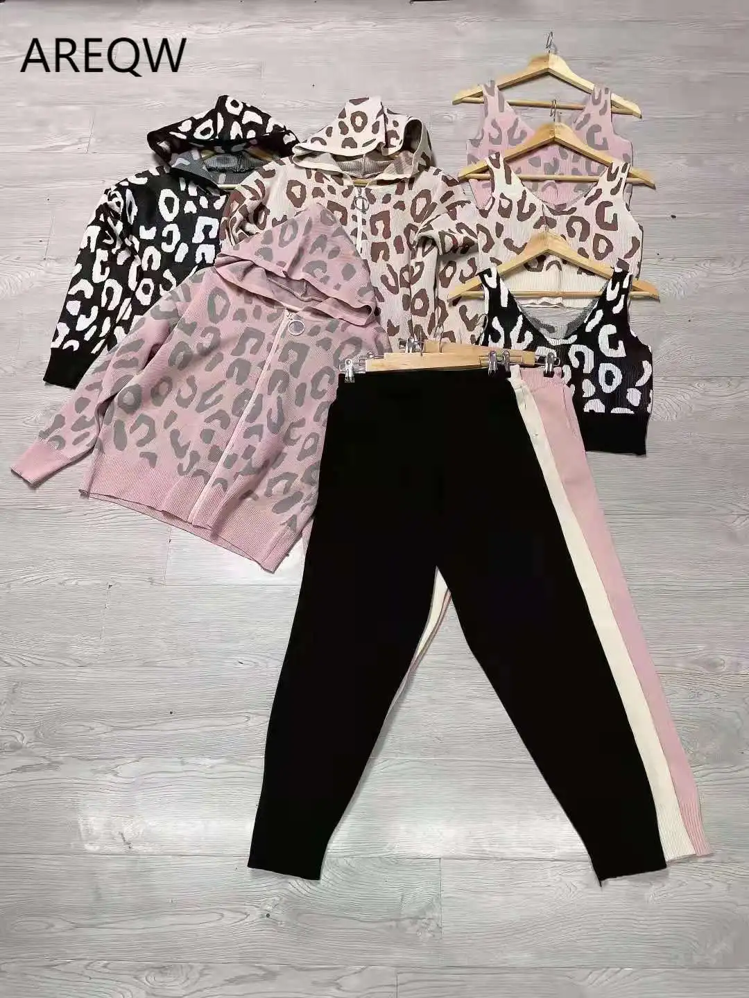 

2022 3 Piece Sets Women Cardigan Tracksuits Oversized Casual Women Open Cardigans Coat + Short Tank Top + Harem Pants Suits