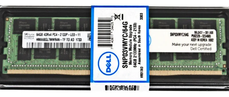 

RAM SNP03VMYC/64GMemory 64GB 4DRx4 DDR4 17000 PC4-2133P-L LR