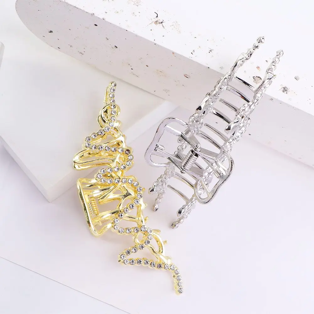 Rhinestone Metal Irregular Irregular Hair Claw Hair Pin Korean Style Hair Crab Clip