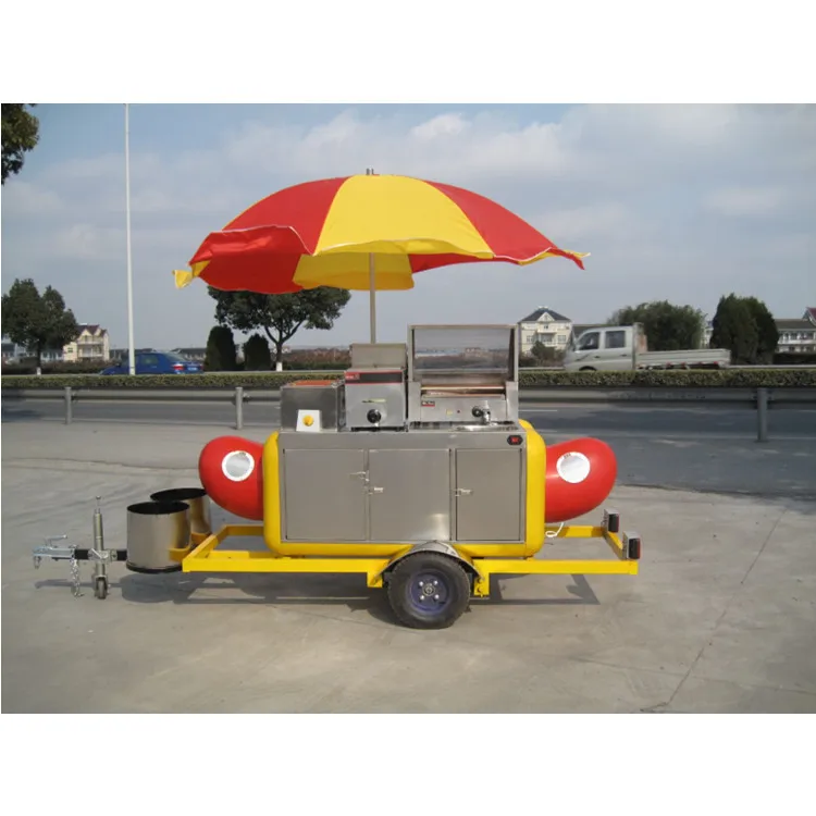 

2021 Commercial Mobile Hot Dog Stand With Grill Fryer New Hot Dog Food Trailer For Sale