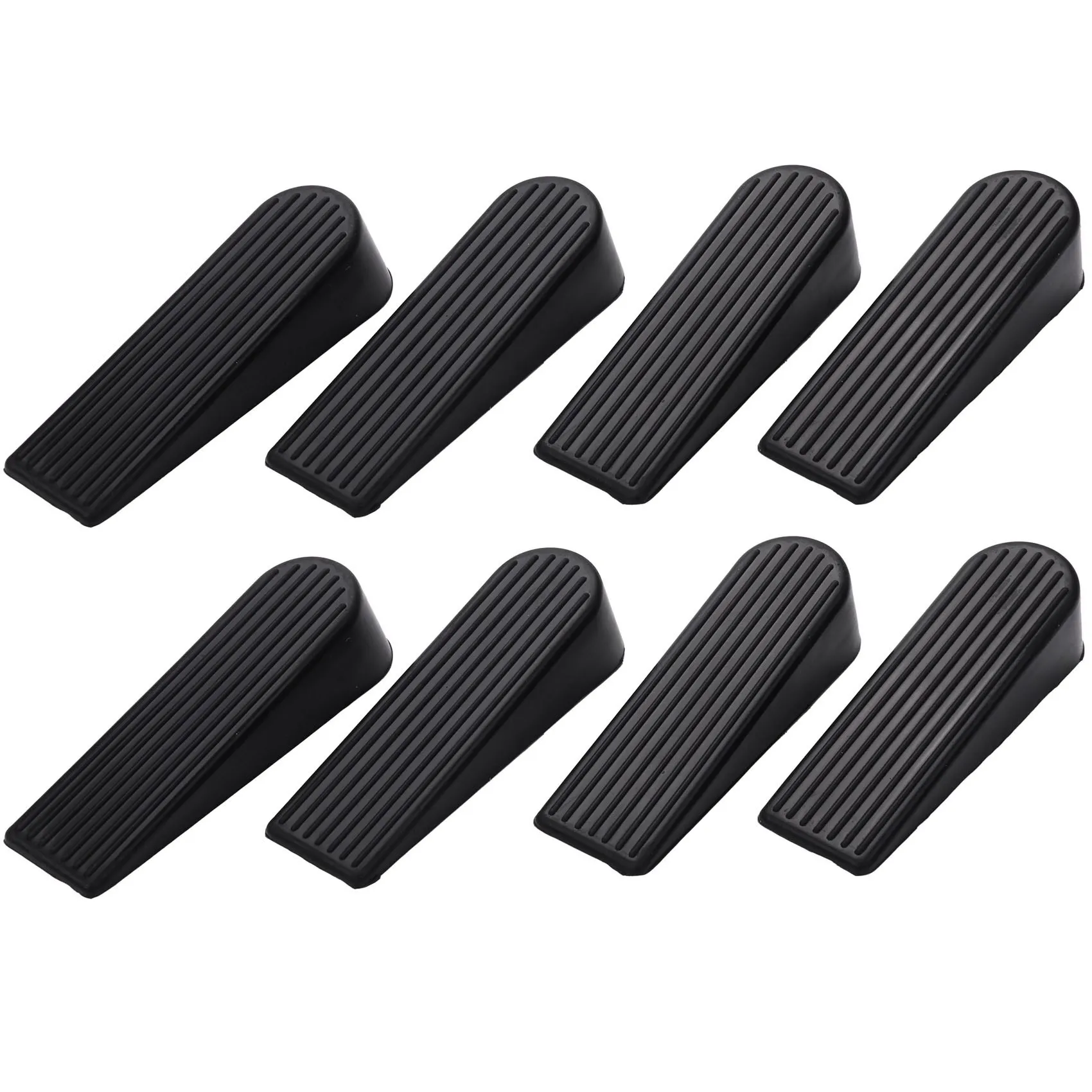 

8 Pack Door Stop Wedges, Rubber Non-Scratching Door Stoppers for Home and Office (Black)