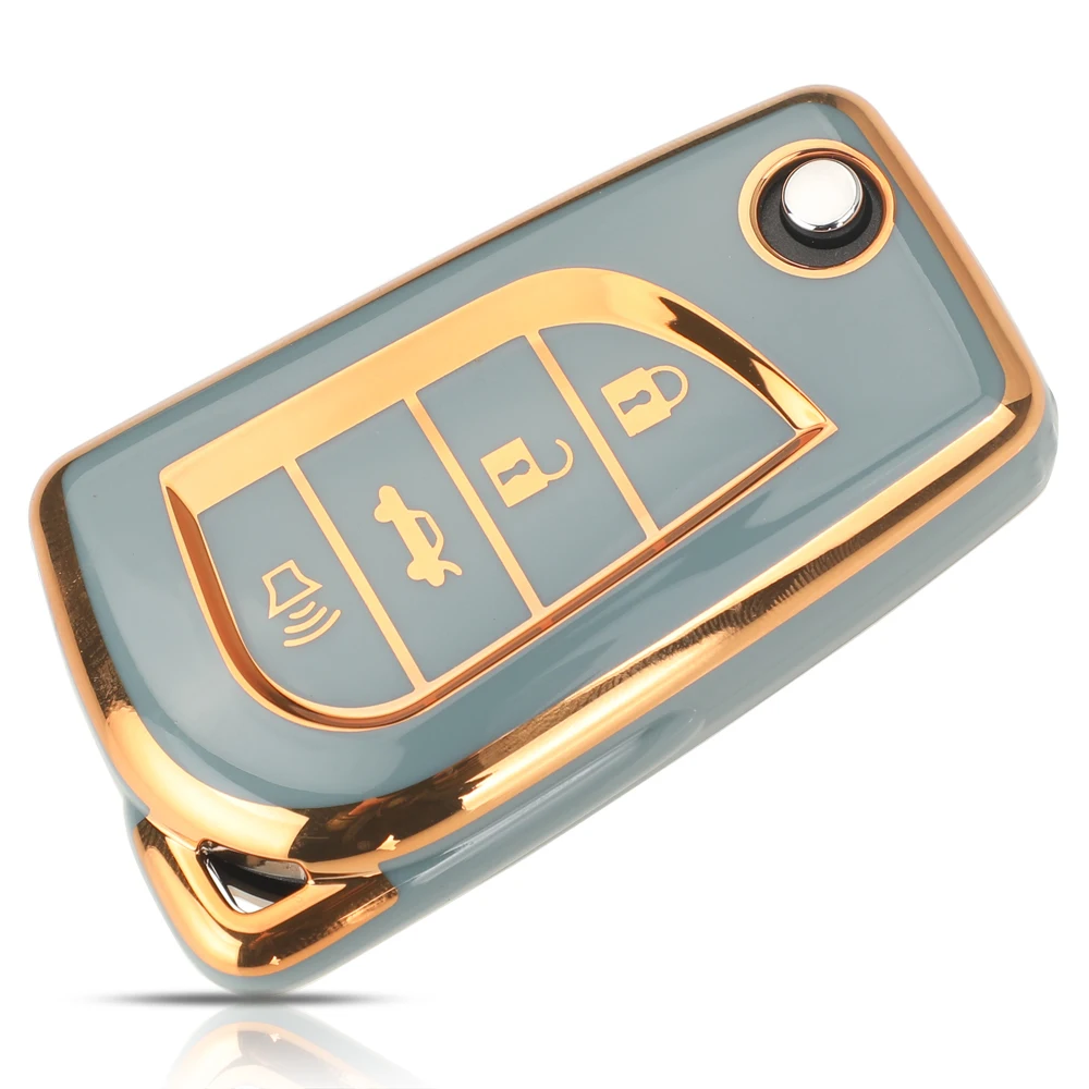 Jingyuqin 4BTN мягкий чехол из ТПУ для дистанционного ключа автомобиля FOB Toyota Hilux Corolla