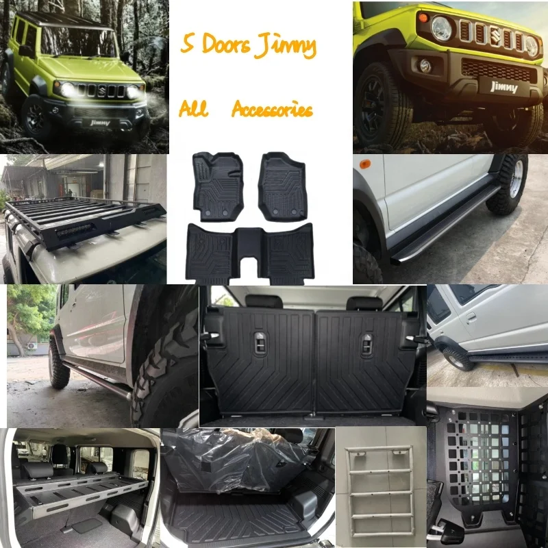 Оптовая продажа Jimny 5-дверный автомобильный багажник на крыше со светодиодной