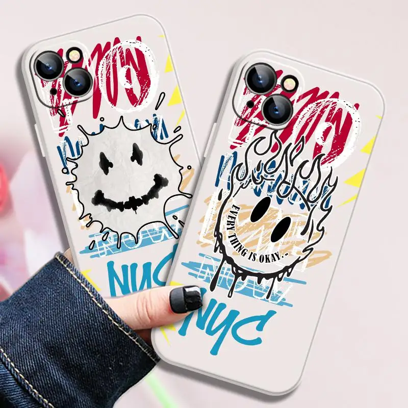 

Fashion Smile Emoji Phone Case For iPhone 12 Pro 11 13 Xr 6 6s 7 7P 8 Plus 12 SE 2020 X Xs Max Pro Mini Gzd8 Protective Cool