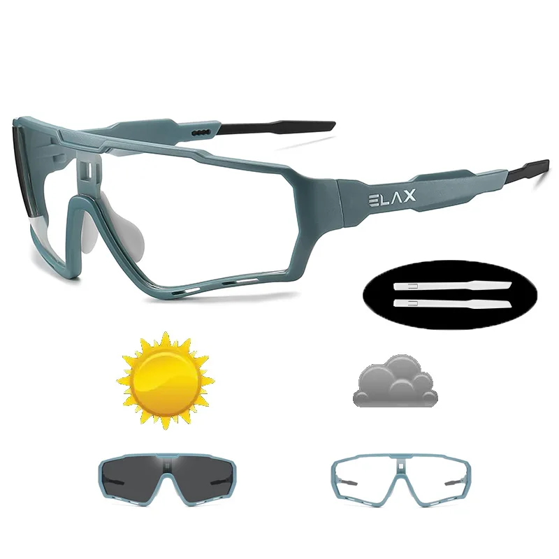 

2022 New Cycling Sunglasses Photochromic Windproof Outdoor Sports Glasses Single Bicycle Goggles Color-changing Bicycle Eyewear
