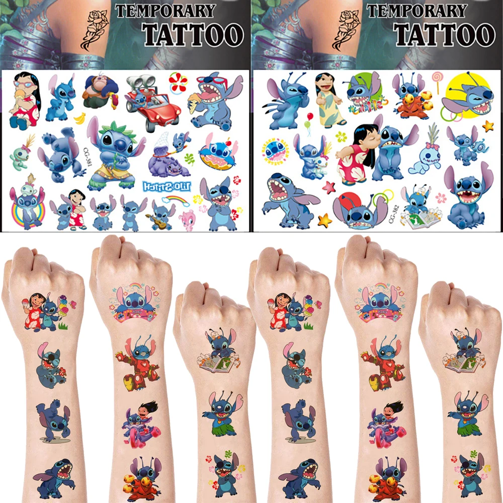 Временные тату-наклейки «Лило и Ститч» для детей на день рождения