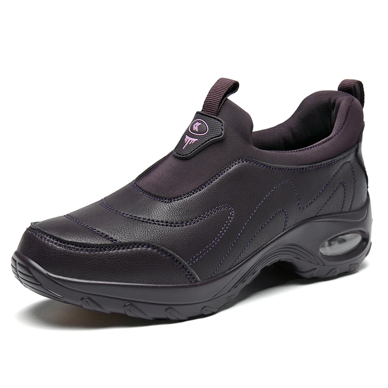 Новые женские слипоны красивая повседневная обувь кожаные кроссовки на