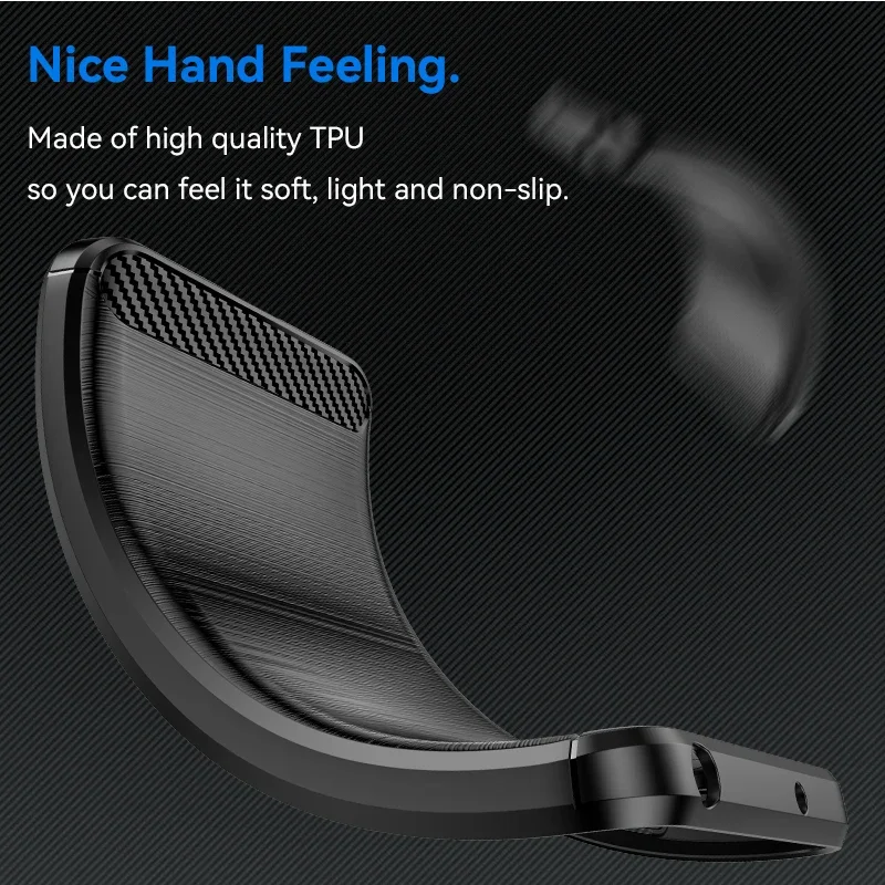 Роскошный противоударный чехол из матового углеродного волокна для Samsung Galaxy M35 M55