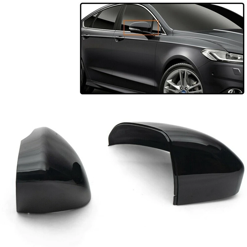 

1 Pair Driver & Passenger Side Side Rearview Mirror Cover Cap for Ford Mondeo 2013-2020 Car Styling