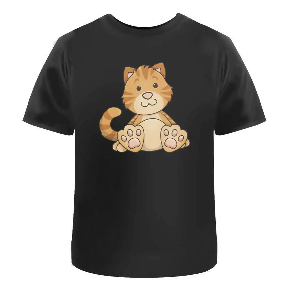 Футболка с красными волосами сидящего котика для TA028292