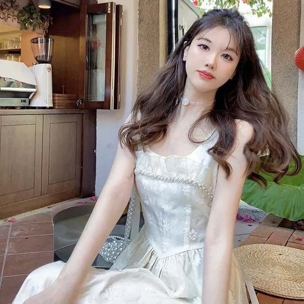 

Женское летнее платье без рукавов, с высокой талией