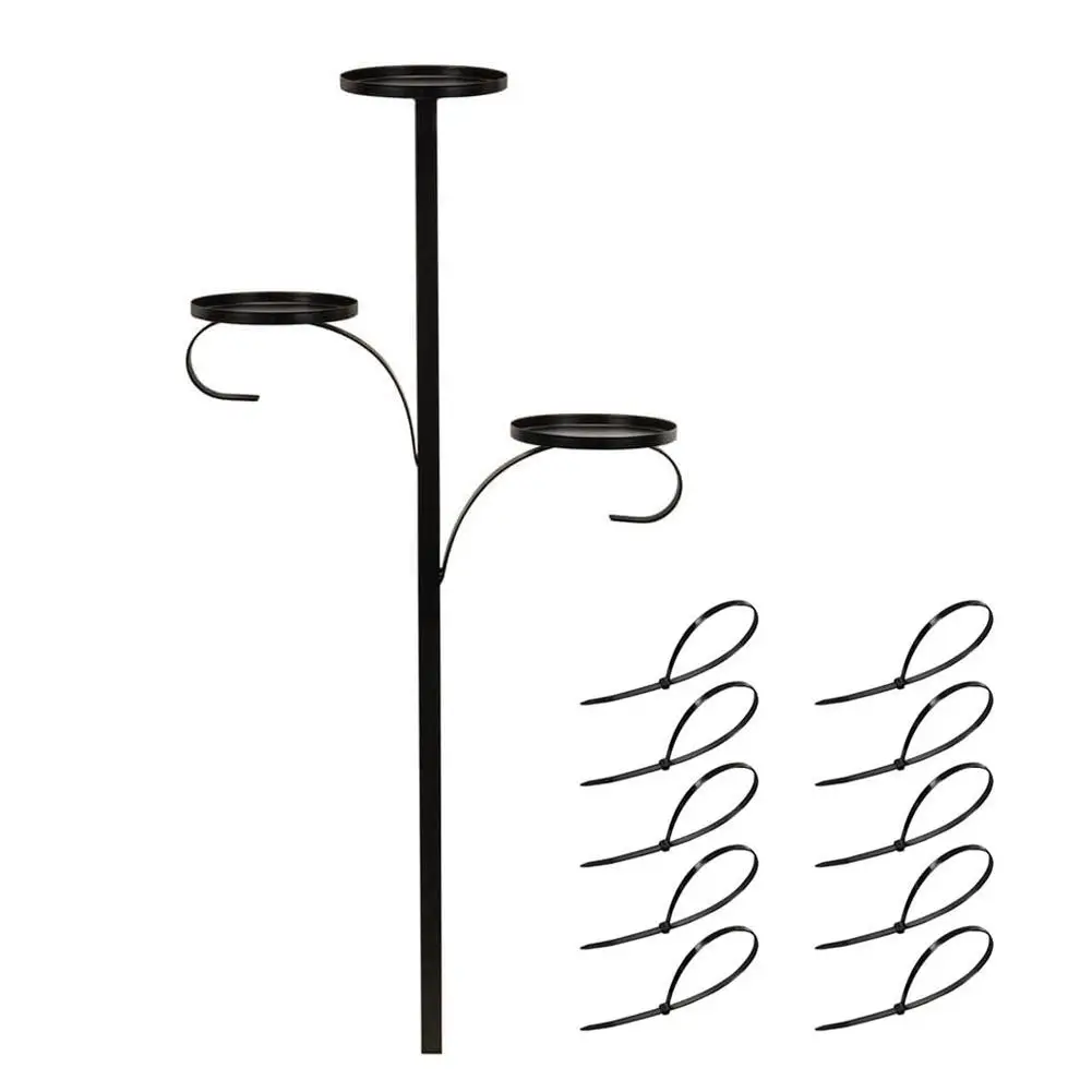 Украшение рождественского подноса черное тройное украшение для елки канделябр