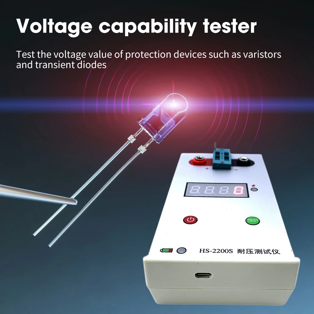 

500V-2500V Voltage Capability Tester WithTest Pen Capacitor Varistor Thyristor Voltage Test Meter Multifunctional Measuring Tool