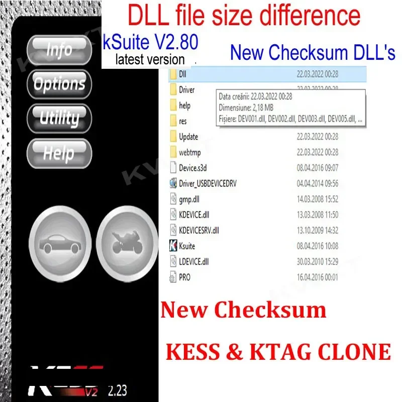 Фото Новый Checksum 2022 KESS и KTAG CLONE с программным обеспечением Ksuite 2,80 для Kess V5.017 Программатор ECU Инструмент для настройки чипа ECU №1