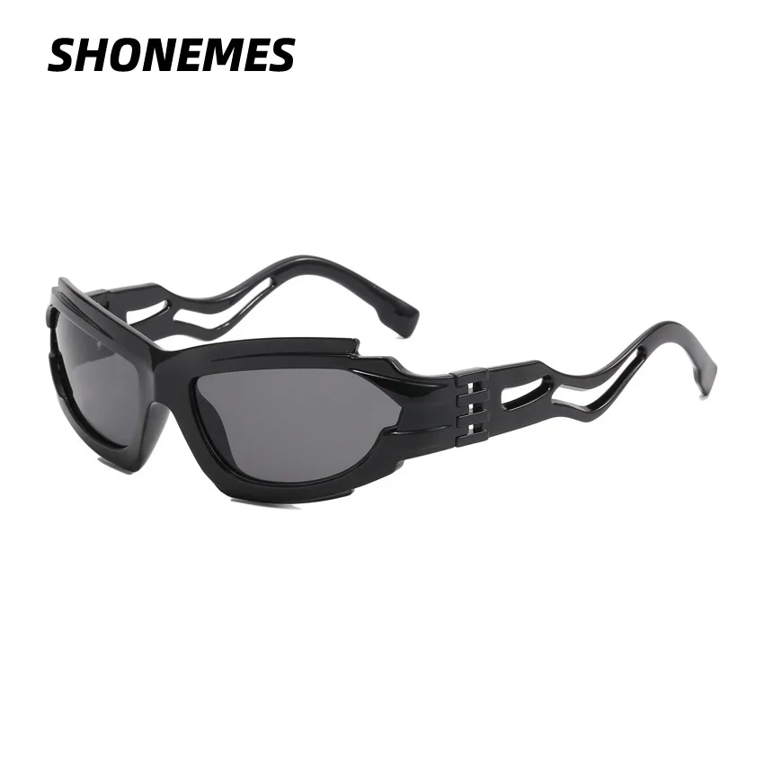 

ShoneMes Steampunk Sunglasses Men Women Stylish Punk Shades Outdoor UV400 Protection Sun Glasses Black Mirror Silver for Unisex