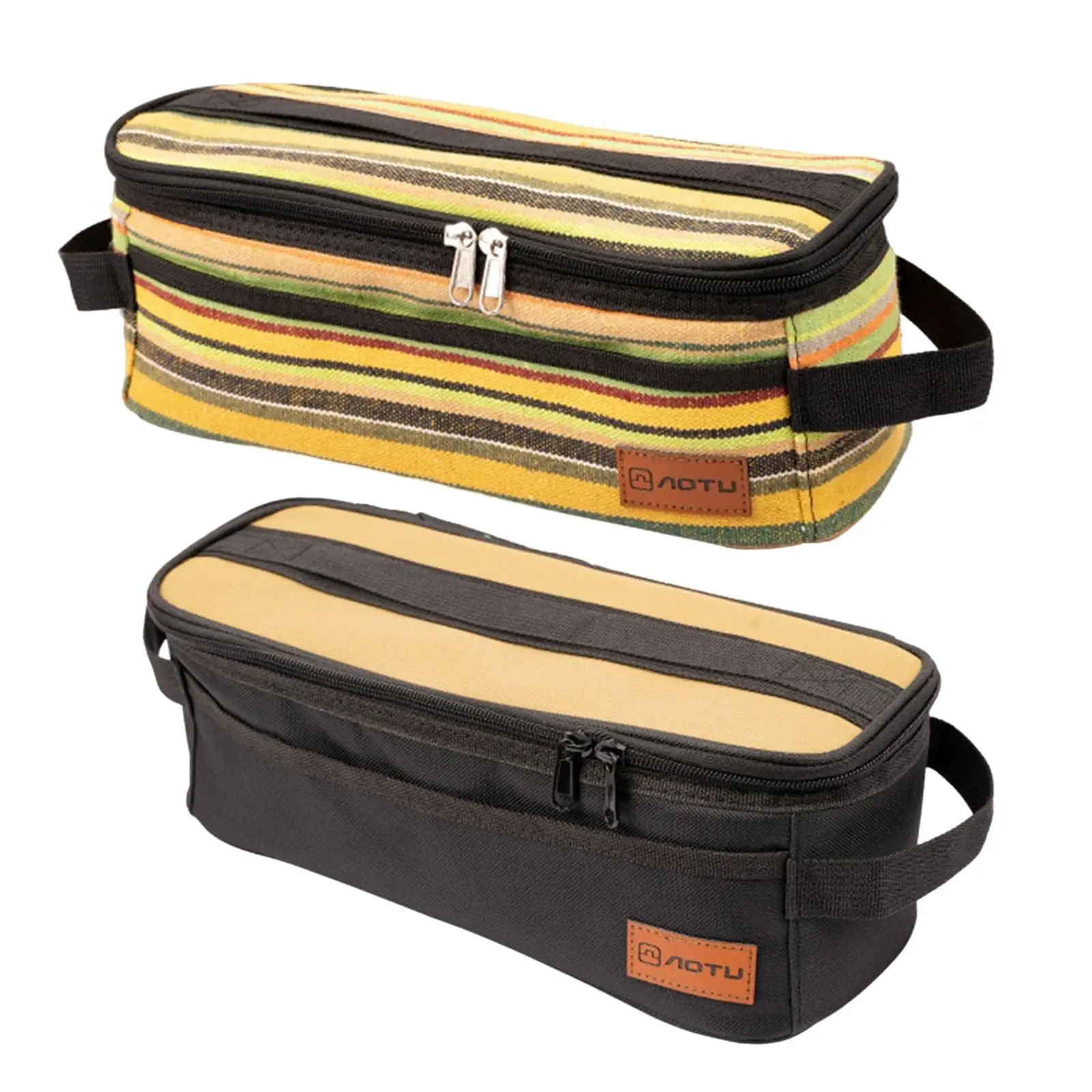 

Travel Camping Cooking Utensils Organizer Handbag Wide Application Fashionable with Zipper Waterproof for Family Barbecue Party