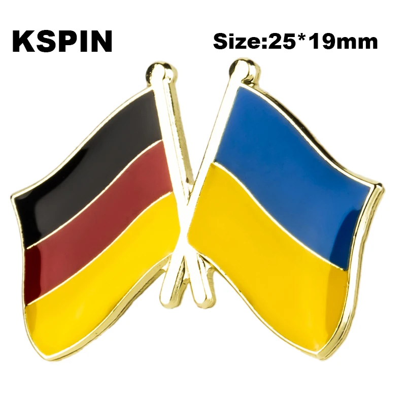 

Germany and Ukraine Friendship Badge Lapel Pin Brooch Lapel Pins Badges on Backpack Pin Brooch