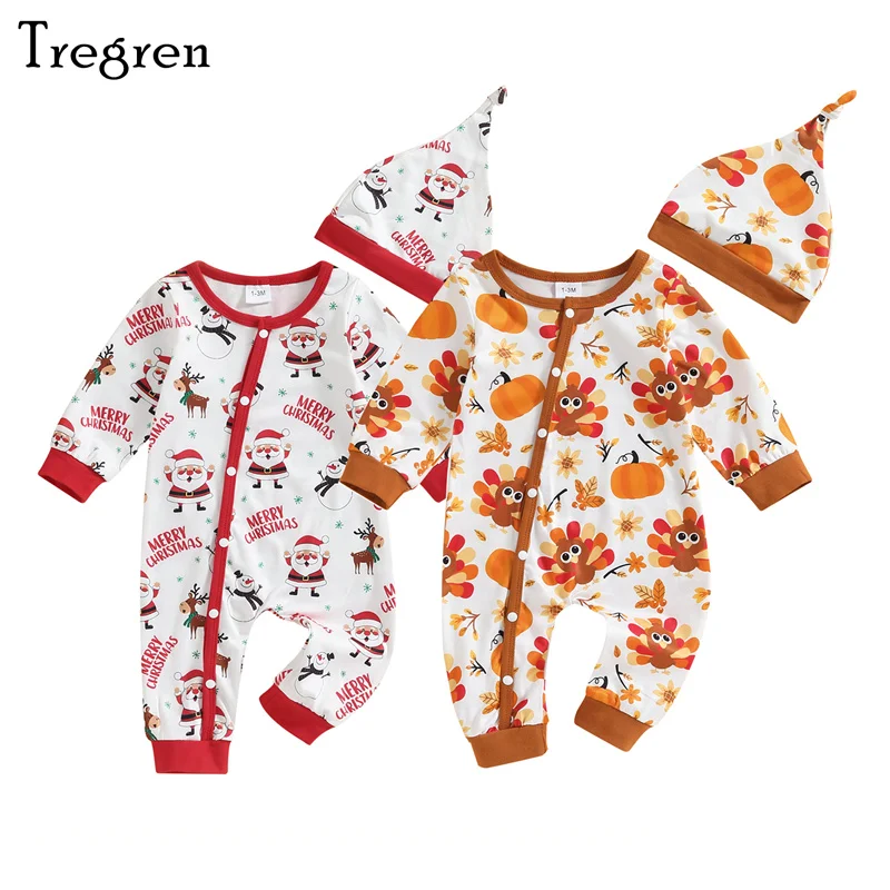 

Детский комбинезон с длинным рукавом и надписью «Санта-Клаус»