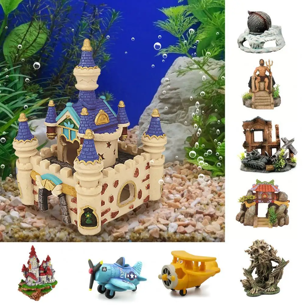 Декоративное реалистичное украшение для аквариума ландшафтный безцветный