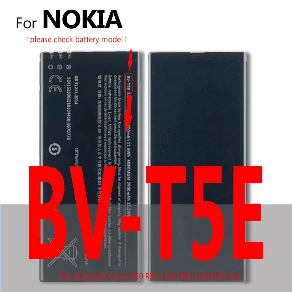 Аккумулятор BV-T5E/5XW/T5A/5QW BL-5C/4C/5H/5T/4YW BP-4GWA/5Z/3L/5T/4GW для Nokia Lumia 930 925 730 700 630 625 1020 950 1112 1202